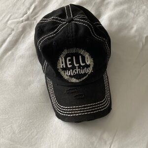 Black 'Hello Sunshine' Cap